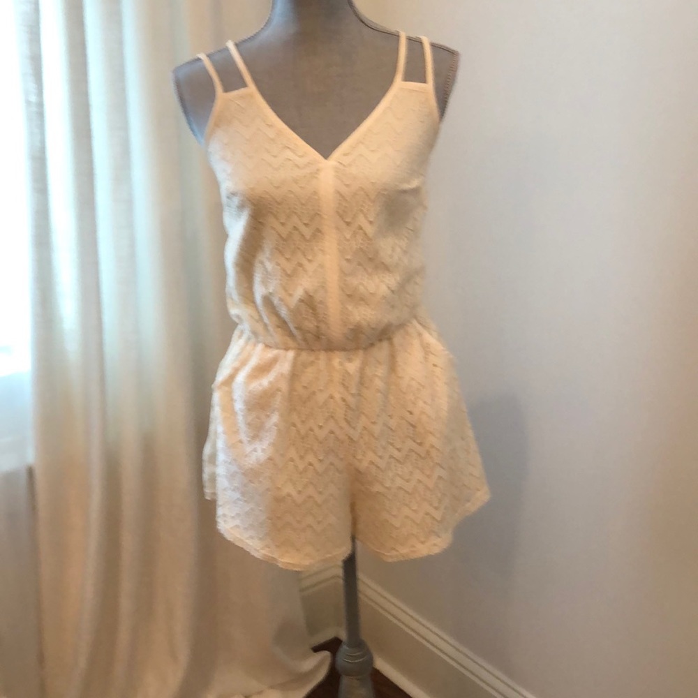 Ivory lace romper